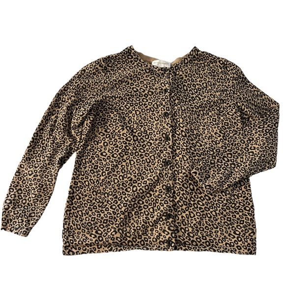 Christopher & Banks Sweaters - Christopher & Banks Animal Print Cardigan ~ Size Small